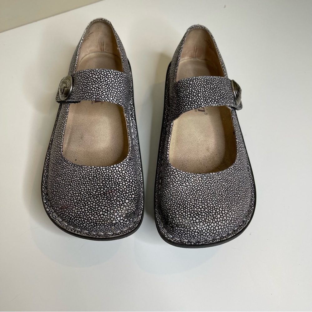 Algeria Work Casual Shoes Mary Jane B&W Dots